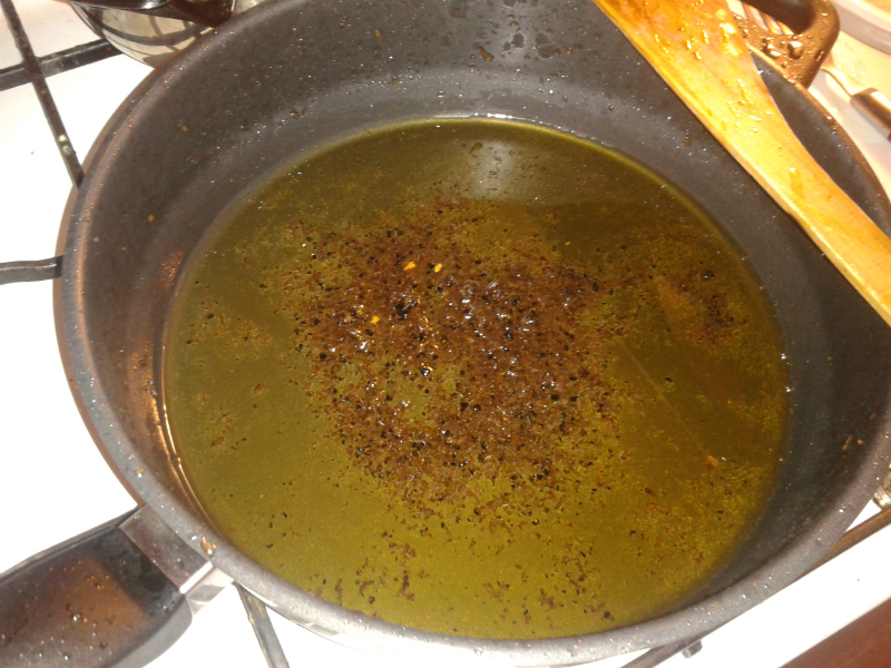 lanýž osmažený v olivovém oleji